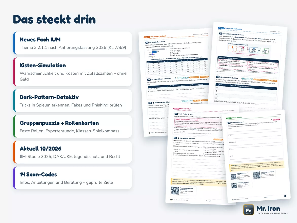 Bild in der Beschreibung des Unterrichtsmaterials Expedition Gaming: Lernjob Spiele, Geld, Tricks, Fakes – IUM Kl. 7/8/9 mit Lösungen von Mr. Iron #2