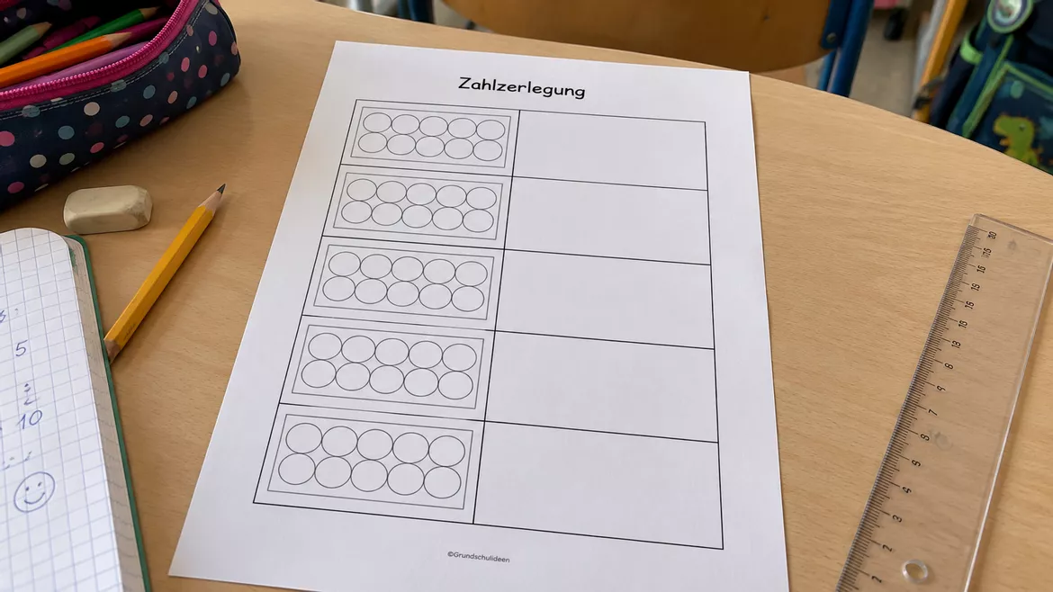 Bild in der Beschreibung des Unterrichtsmaterials Materialpaket: Zahlzerlegung bis 10 – Unterrichtsreihe, UB-Stunde und Material von CarosClass #1