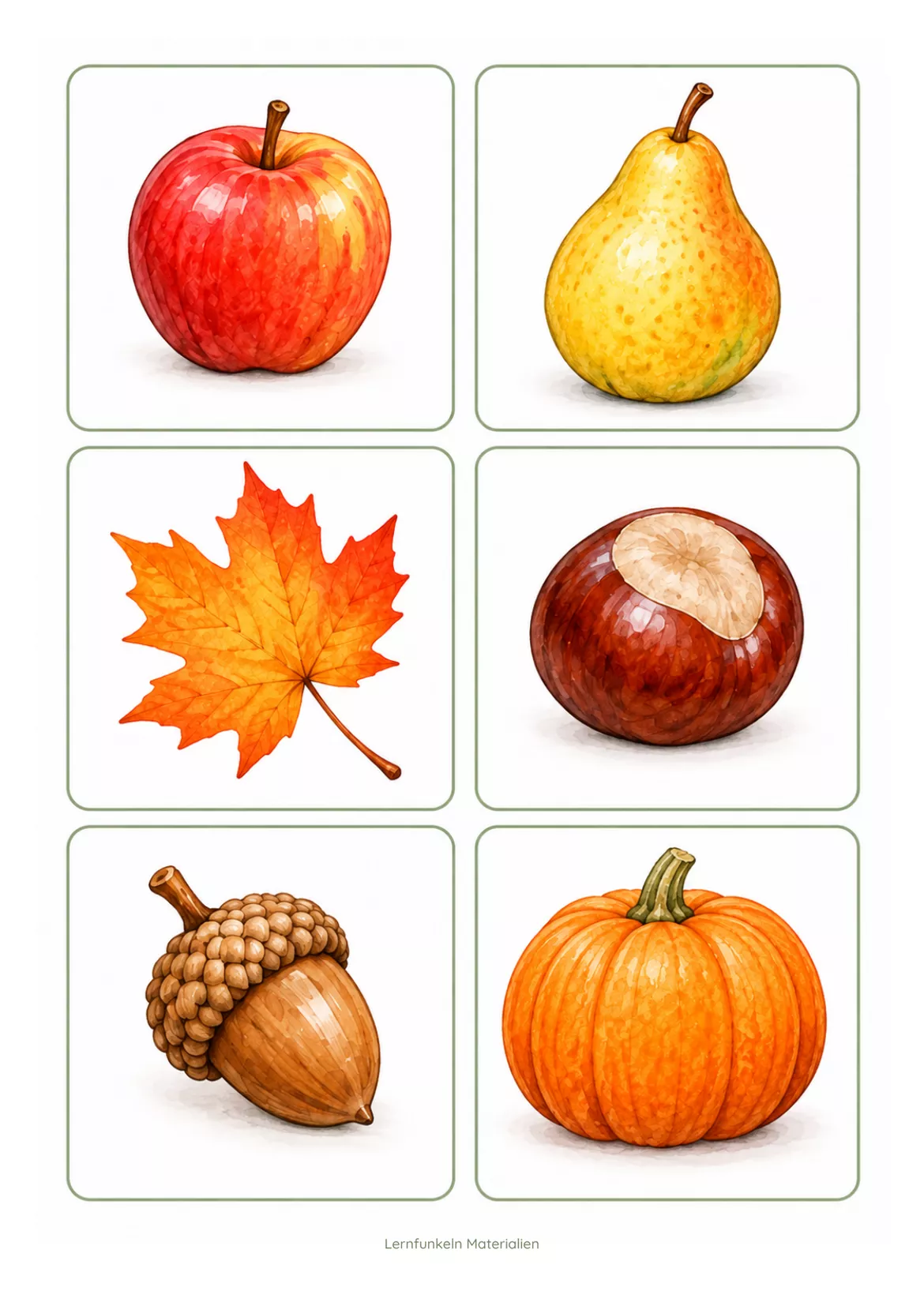 Bild in der Beschreibung des Unterrichtsmaterials 🍂Gratis: Mia Maus sucht Herbstschätze – Suchbild & Bildkarten für den Kindergarten von Lernfunkeln Materialien #2
