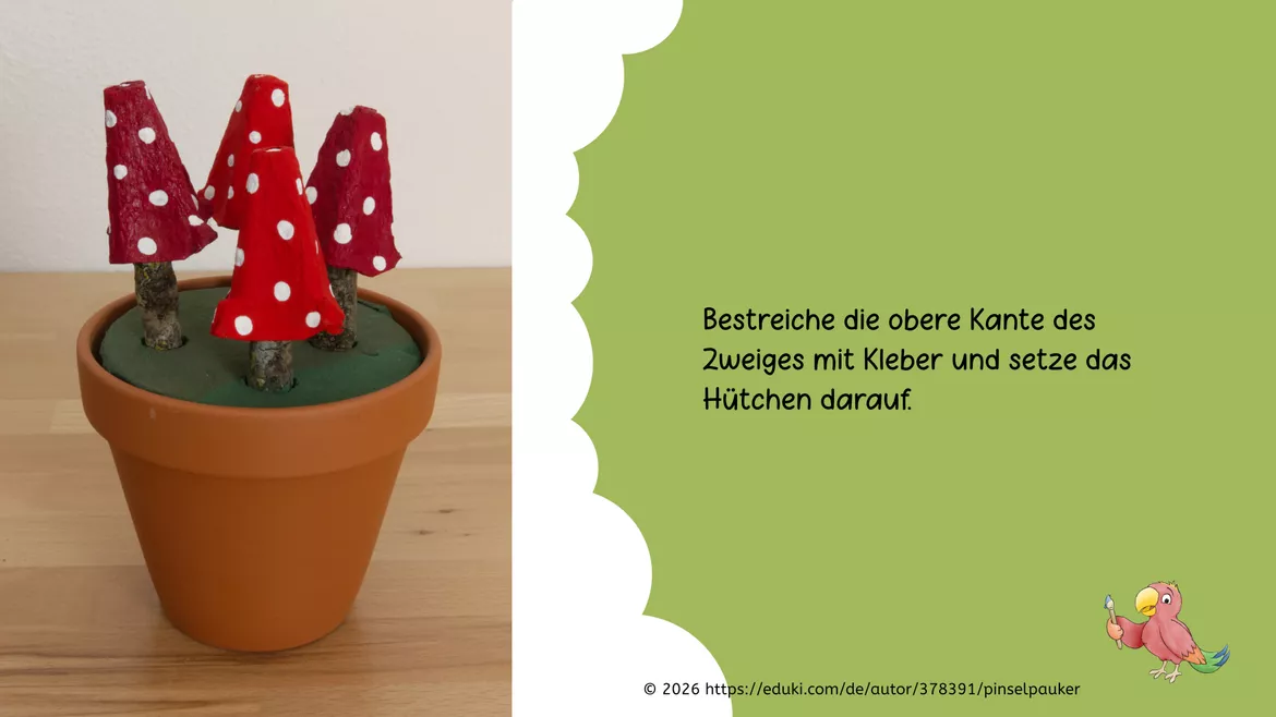 Bild in der Beschreibung des Unterrichtsmaterials Werken Grundschule, Pilze im Topf, Herbst von Pinselpauker #2