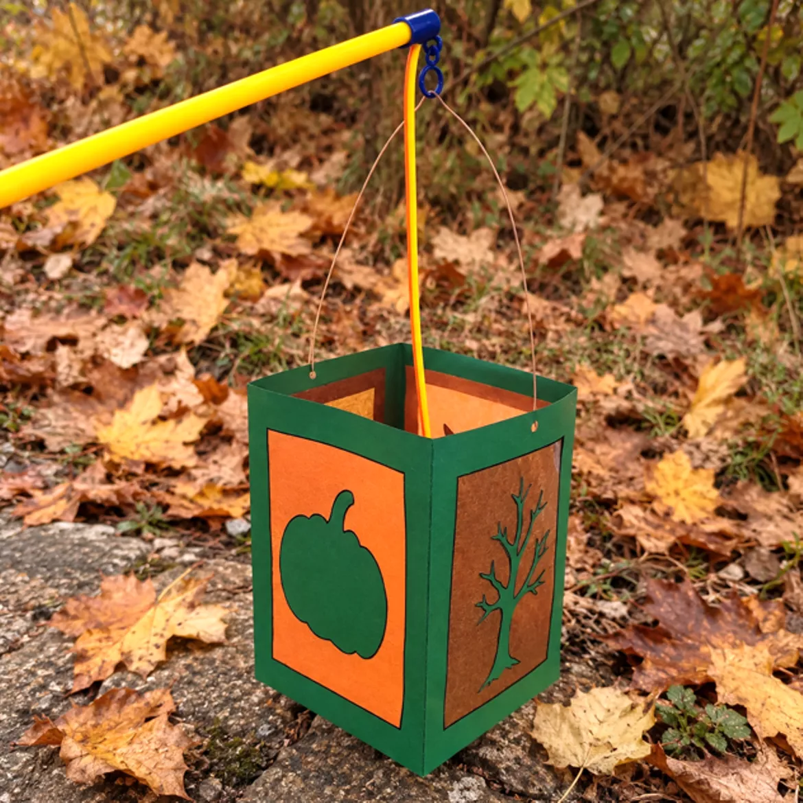 Bild in der Beschreibung des Unterrichtsmaterials Laterne basteln Herbst Motive - St. Martin Kunst von Helles Köpfchen #1