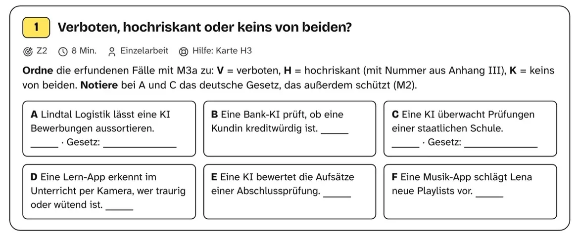 Bild in der Beschreibung des Unterrichtsmaterials KI-Diskriminierung und das AGG – Arbeitsblätter mit Lösungen, Klasse 8–9 von PUSH #2