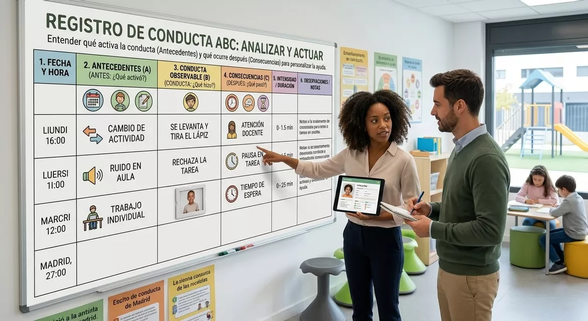 Bild in der Beschreibung des Unterrichtsmaterials 📋 Pack Registro de Conducta ABC | 100% Editable (Word + PDF+ imagen Imprimible) von La Maestra Paz #1
