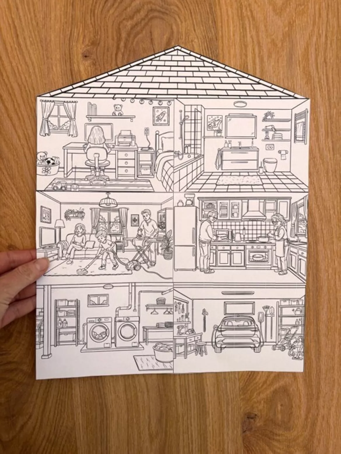 Bild in der Beschreibung des Unterrichtsmaterials Einführung Strom / Elektrizität - Wimmelbild mit Aufgaben & Bastelvorlage von Odd Bird & Company #2