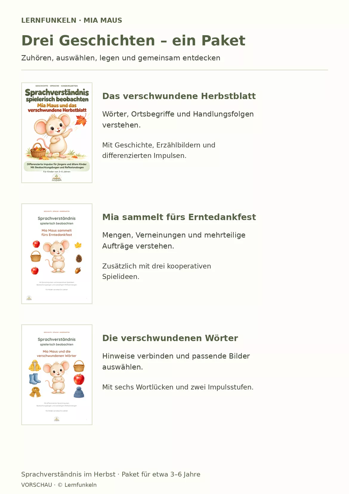 Bild in der Beschreibung des Unterrichtsmaterials Sprachverständnis im Herbst | 3 Materialien im Paket von Lernfunkeln Materialien #2