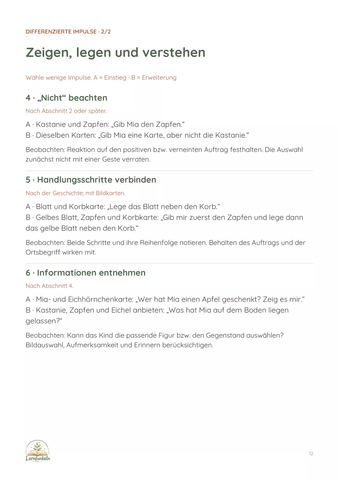 Bild in der Beschreibung des Unterrichtsmaterials Sprachverständnis spielerisch beobachten – Mia Maus sammelt fürs Erntedankfest | Geschichte & Bildkarten von Lernfunkeln Materialien #4
