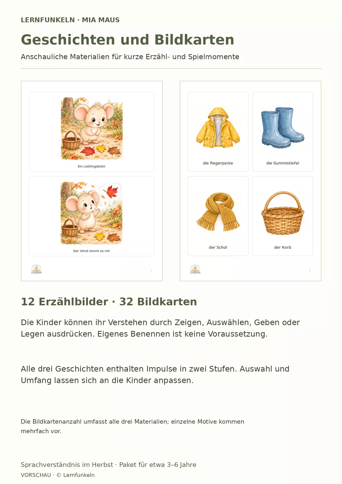 Bild in der Beschreibung des Unterrichtsmaterials Sprachverständnis im Herbst | 3 Materialien im Paket von Lernfunkeln Materialien #3
