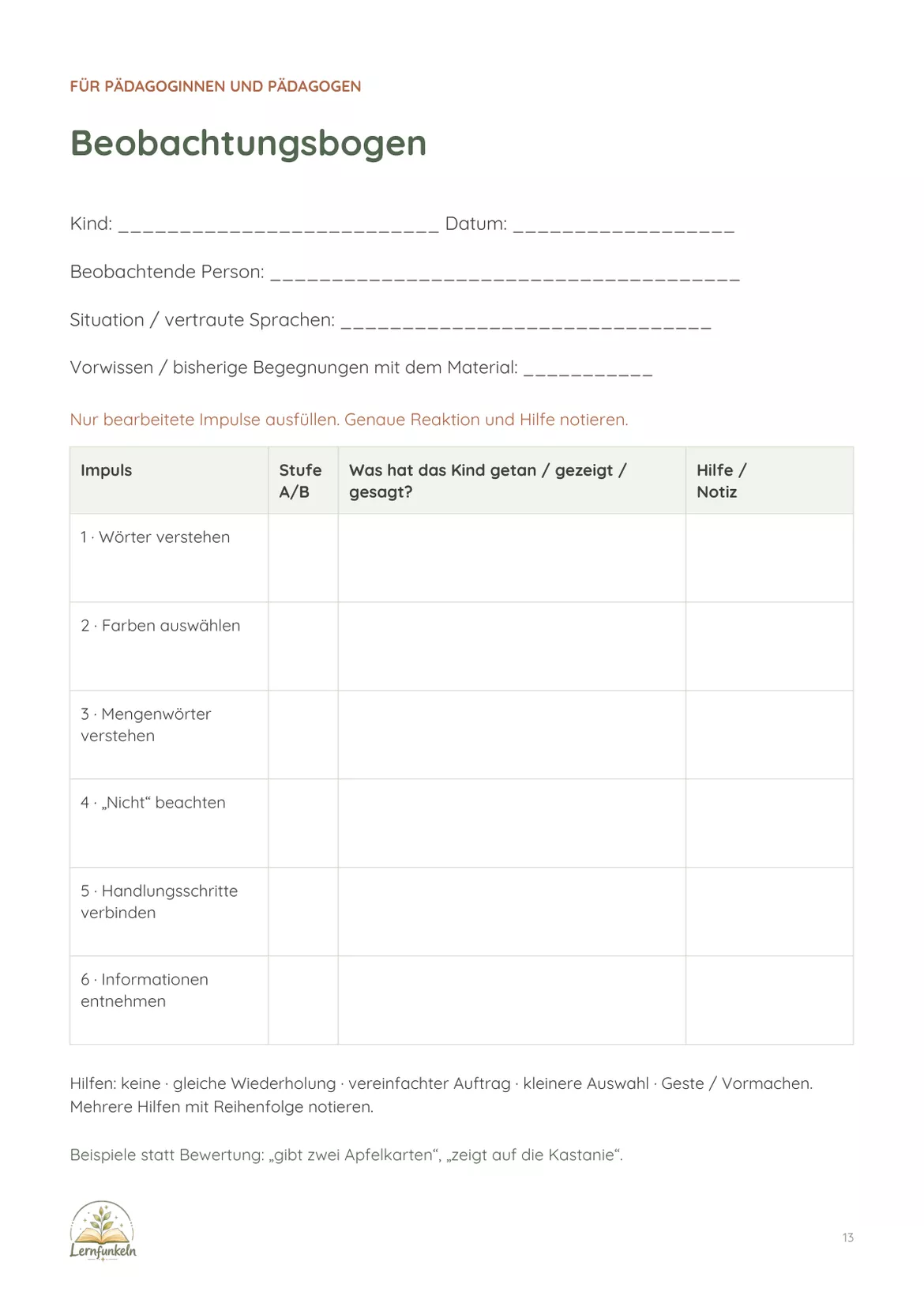 Bild in der Beschreibung des Unterrichtsmaterials Sprachverständnis spielerisch beobachten – Mia Maus sammelt fürs Erntedankfest | Geschichte & Bildkarten von Lernfunkeln Materialien #5