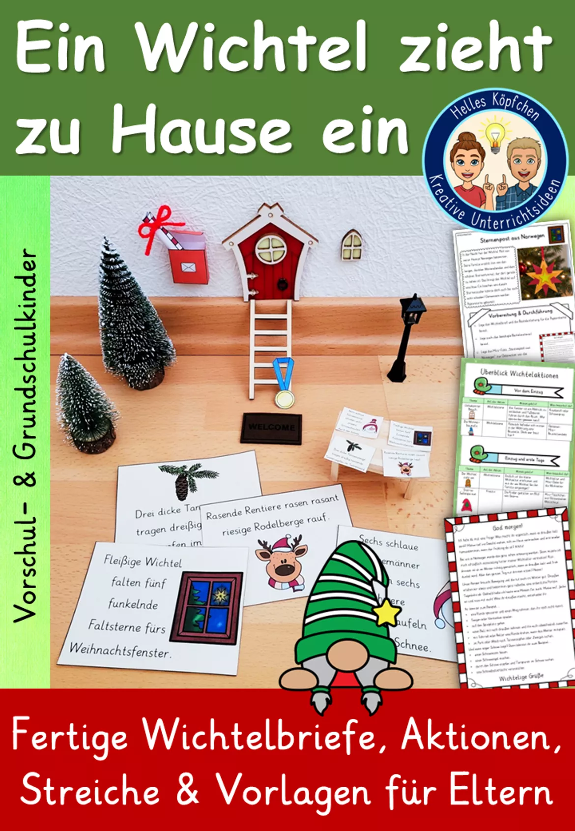 Bild in der Beschreibung des Unterrichtsmaterials Wichtelspaß zu Hause – Wichteltür Ideen, Wichtelbriefe & Wichtelstreiche GRATIS Kostprobe von Helles Köpfchen #1