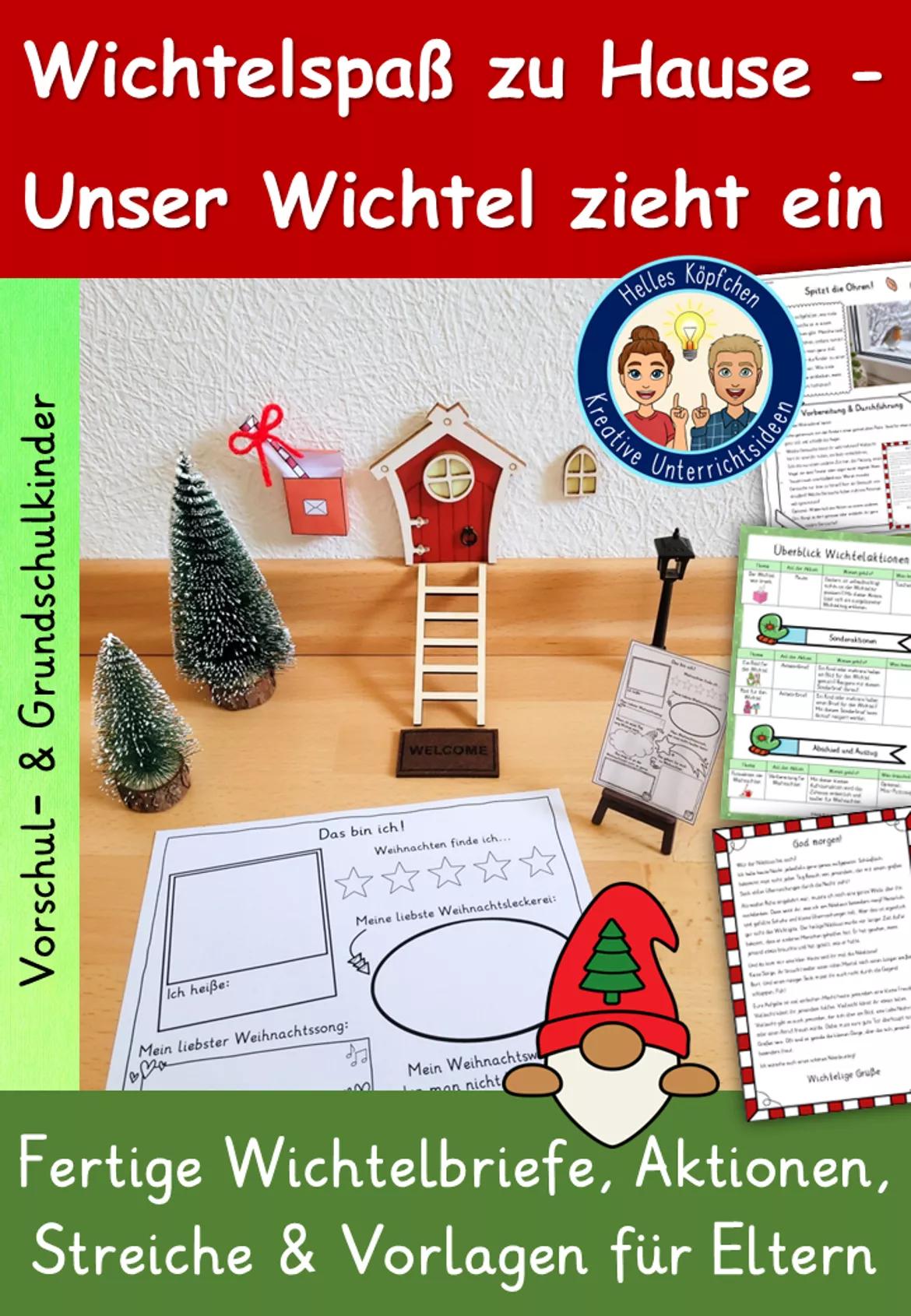 Bild in der Beschreibung des Unterrichtsmaterials Wichteltür Ideen für zu Hause – Wichtelbriefe, Wichtelstreiche & Wichtelaktionen GRATIS Kostprobe von Helles Köpfchen #1