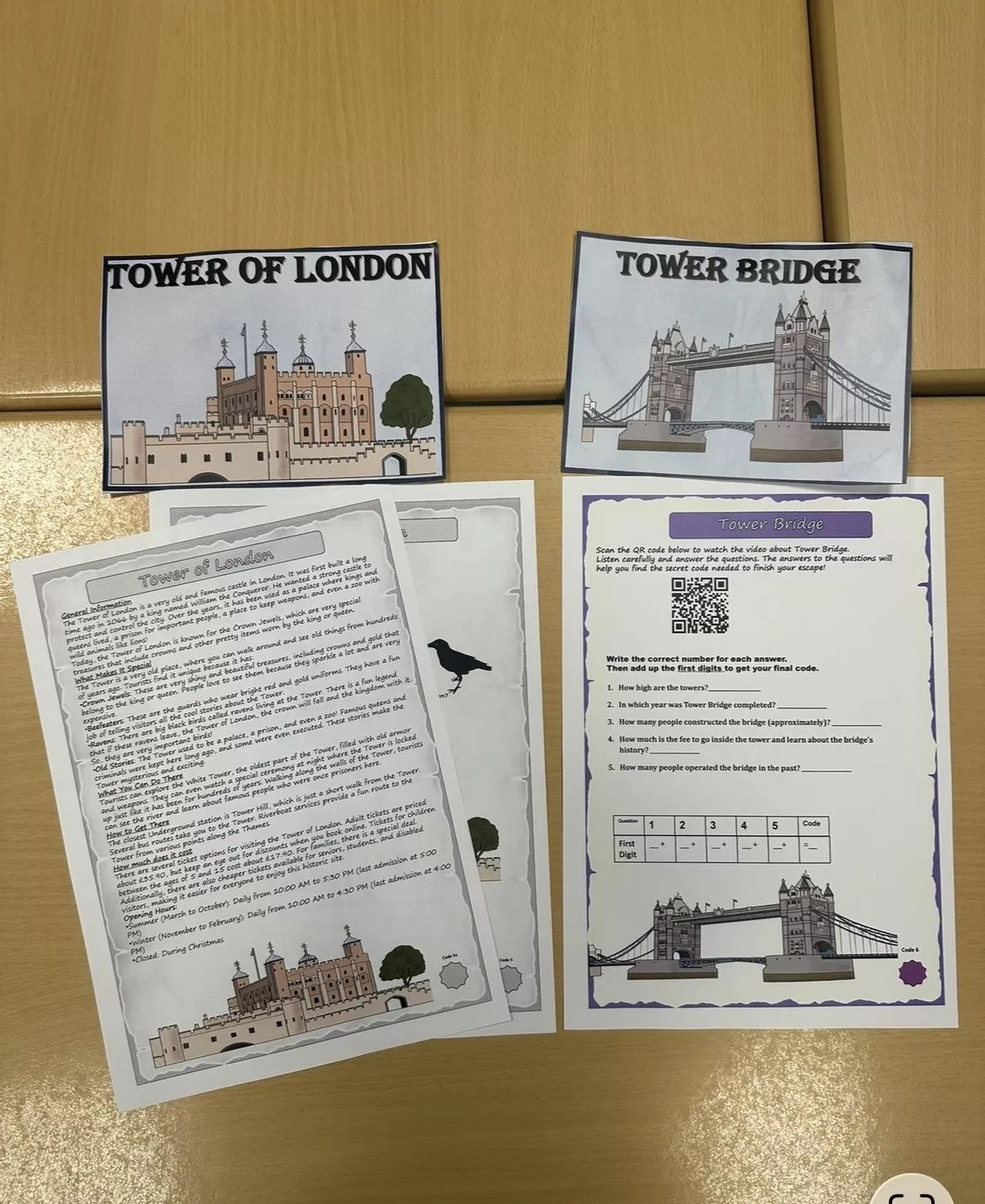 Bild in der Beschreibung des Unterrichtsmaterials Escape Room: Sightseeing in London von Teacher