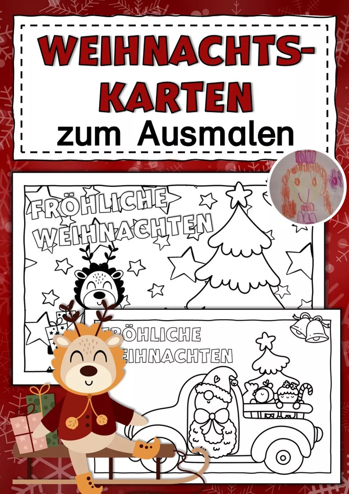 Bild in der Beschreibung des Unterrichtsmaterials Weihnachten basteln von Abenteuer Grundschule Lesen und Kunst #6