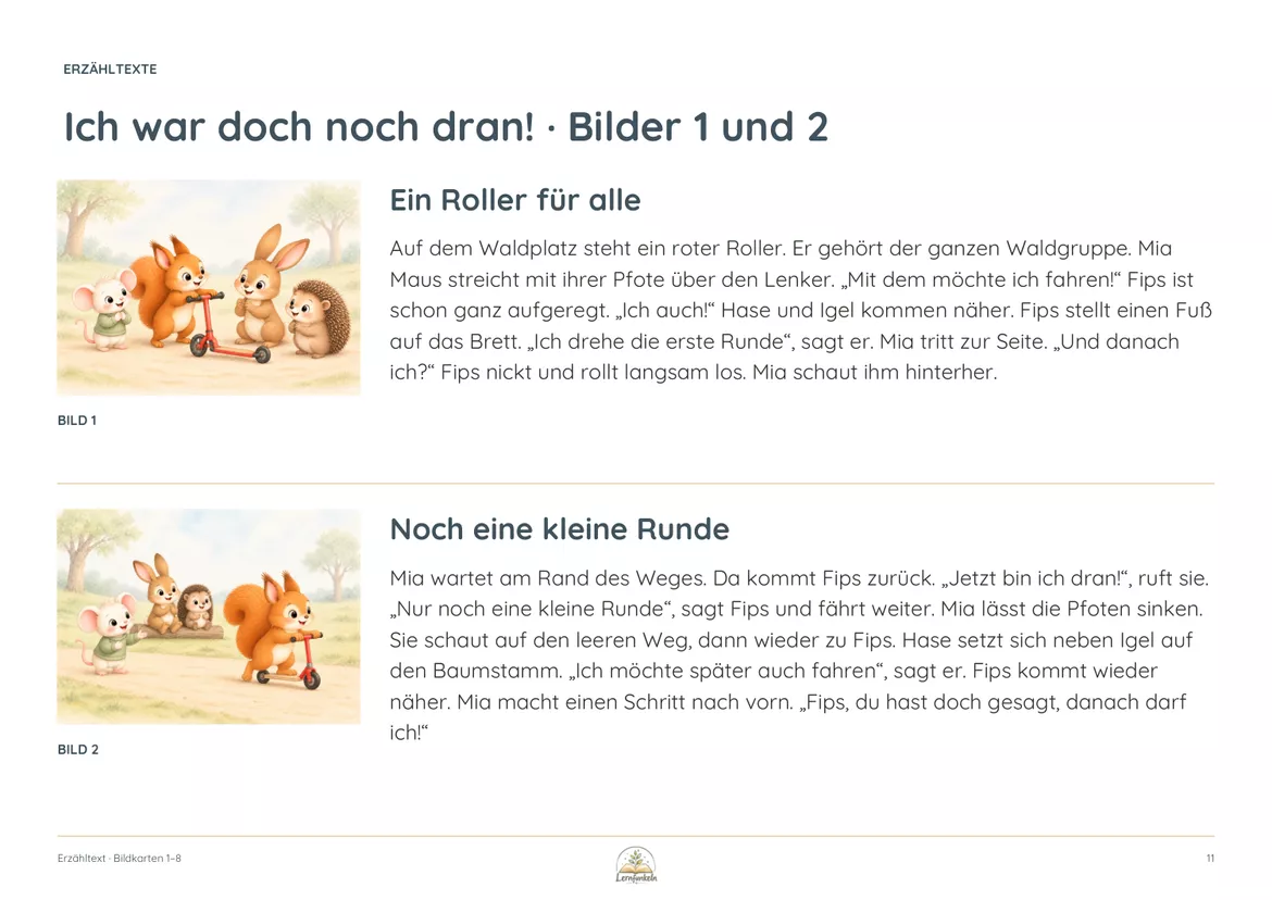 Bild in der Beschreibung des Unterrichtsmaterials Kamishibai: Mia Maus – Ich war doch noch dran! | Warten & Abwechseln im Kindergarten von Lernfunkeln Materialien #3