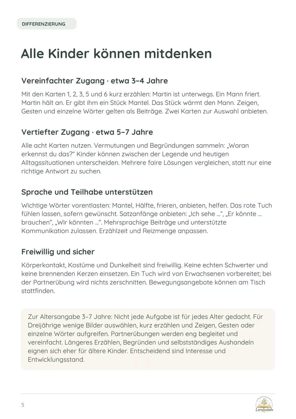Bild in der Beschreibung des Unterrichtsmaterials 🎠Sankt Martin – Martin teilt Wärme | Bildkarten, Geschichte & Partnerübungen von Lernfunkeln Materialien #2
