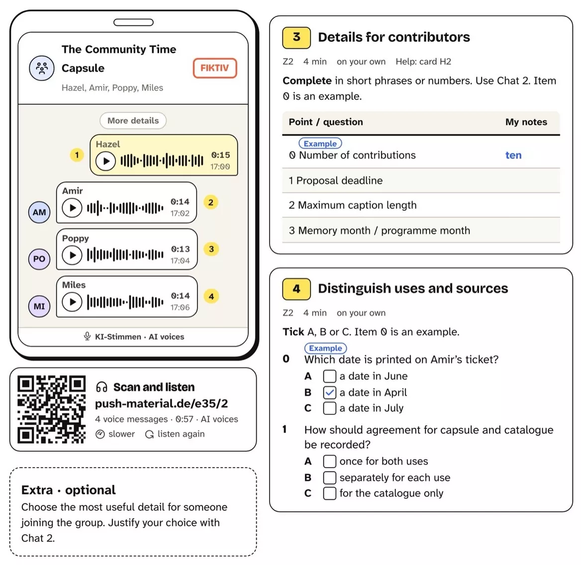 Bild in der Beschreibung des Unterrichtsmaterials Englisch Hörverstehen: Eine Zeitkapsel für den Ort, Kl. 9–10, mit Audio von PUSH #1