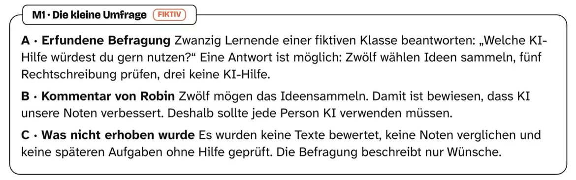 Bild in der Beschreibung des Unterrichtsmaterials Klingt gut. Belegt? KI-Argumente prüfen – Arbeitsblätter Kl. 7–8 von PUSH #1