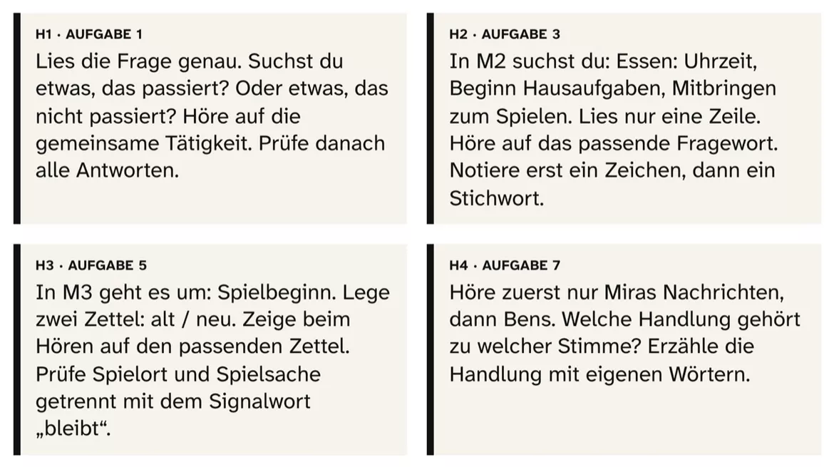 Bild in der Beschreibung des Unterrichtsmaterials DaZ Hörverstehen: Ein Tag mit Zeit für alles, Kl. 4–6, mit Audio von PUSH #2