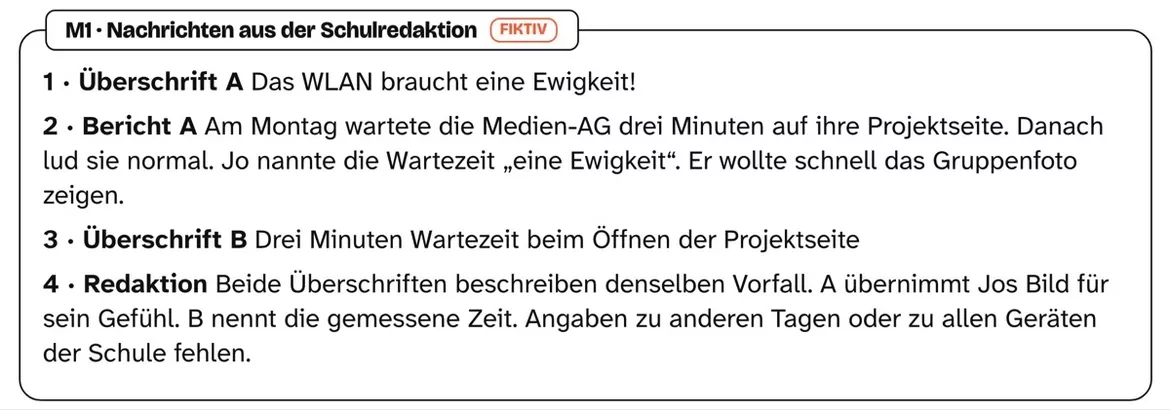 Bild in der Beschreibung des Unterrichtsmaterials Total übertrieben? Schlagzeilen prüfen – Arbeitsblätter Kl. 7–8 von PUSH #1