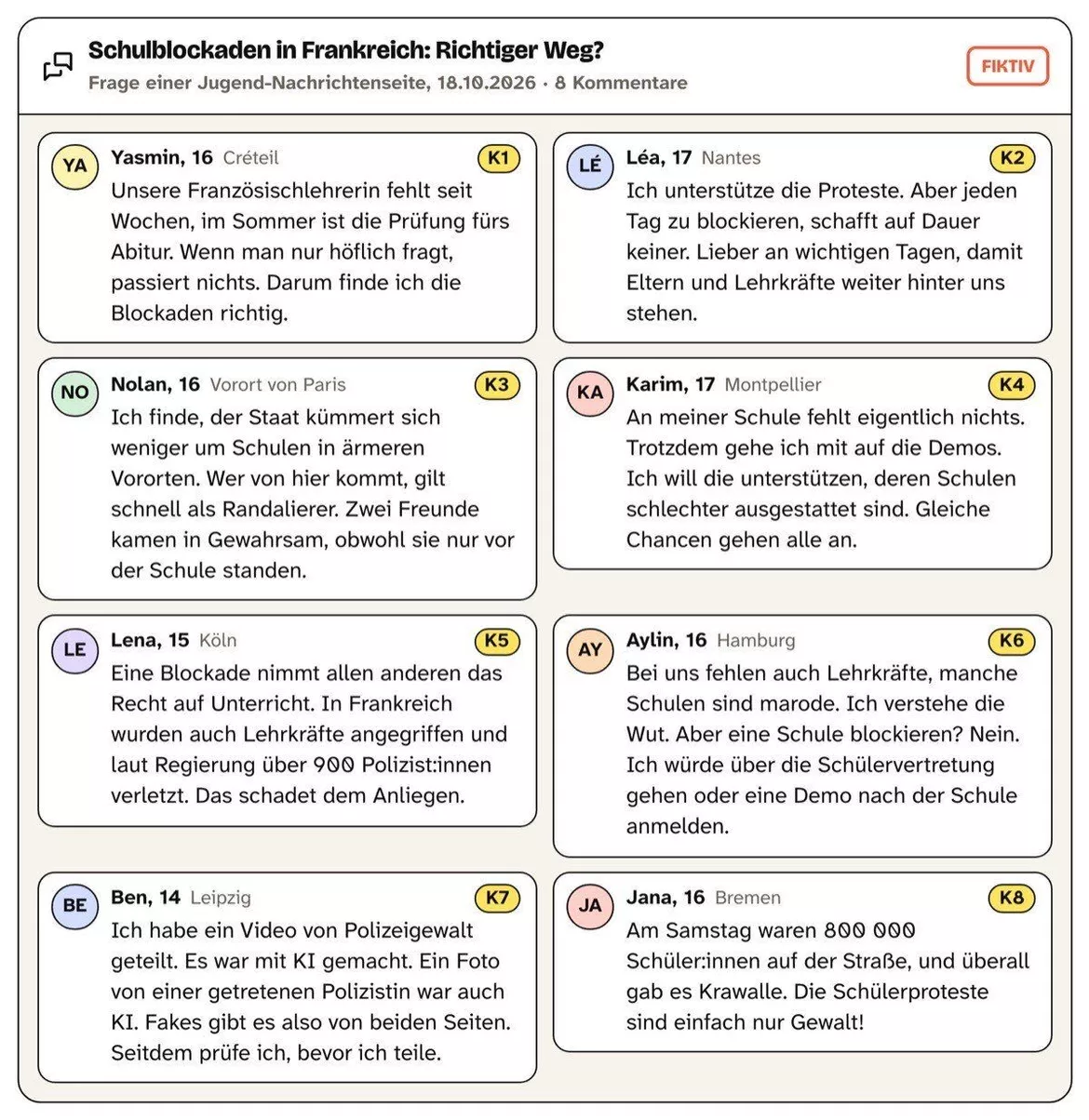 Bild in der Beschreibung des Unterrichtsmaterials Schülerproteste in Frankreich und Europa: Arbeitsblätter mit Lösungen, Kl. 8–10 von PUSH #1