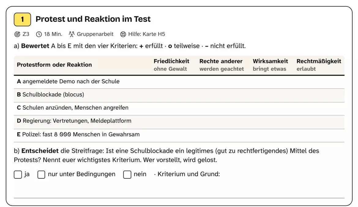 Bild in der Beschreibung des Unterrichtsmaterials Schülerproteste in Frankreich und Europa: Arbeitsblätter mit Lösungen, Kl. 8–10 von PUSH #3