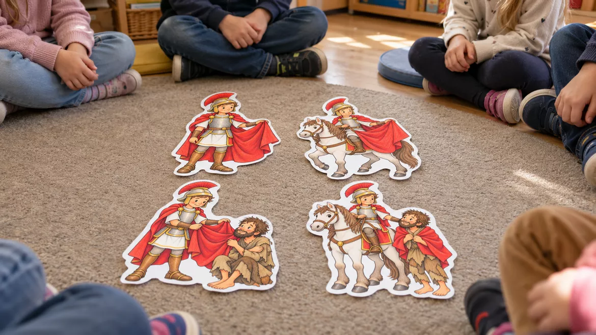 Bild in der Beschreibung des Unterrichtsmaterials Materialpaket: Sankt Martin – Unterrichtsreihe, UB-Stunde und Material von CarosClass #2