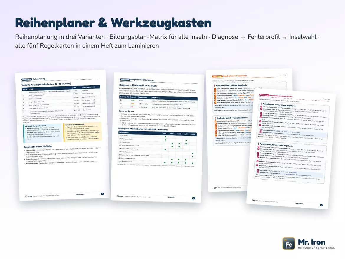 Bild in der Beschreibung des Unterrichtsmaterials Klassenarbeit Rechtschreibung Kl. 5/6 + Diagnose & Reihenplaner von Mr. Iron #4