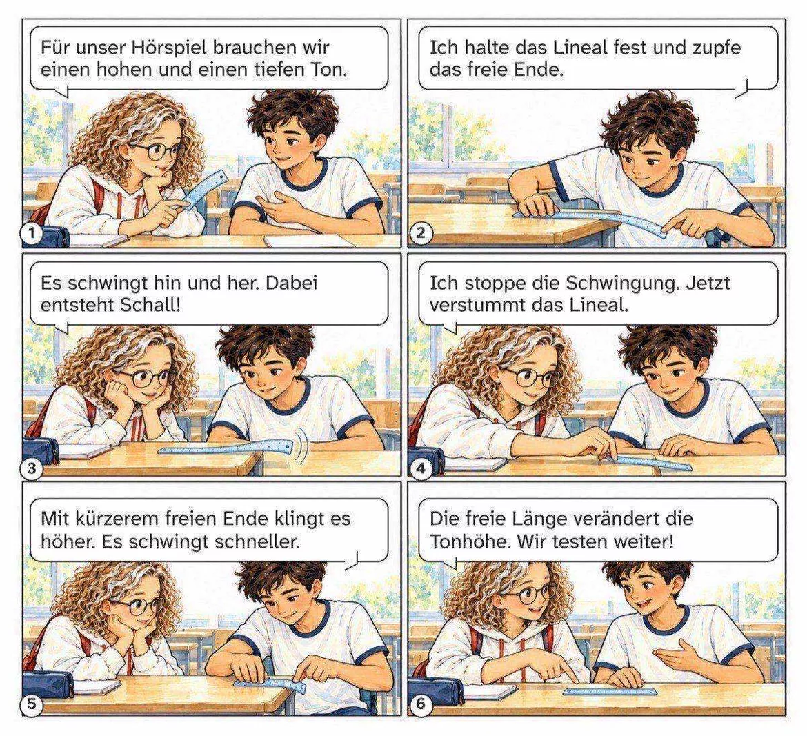 Bild in der Beschreibung des Unterrichtsmaterials Das Lineal spielt mit: Comic mit Aufgaben und Lösungen, Kl. 5–6 von PUSH #1