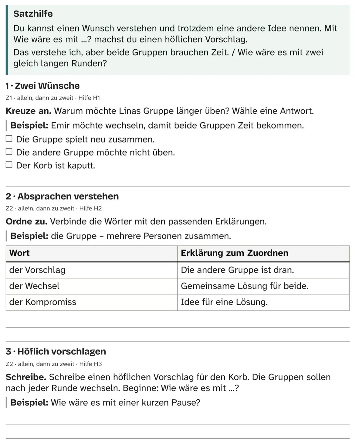 Bild in der Beschreibung des Unterrichtsmaterials DaZ A2: Ein fairer Spielplan – Comic, Aufgaben und Lösungen von PUSH #2