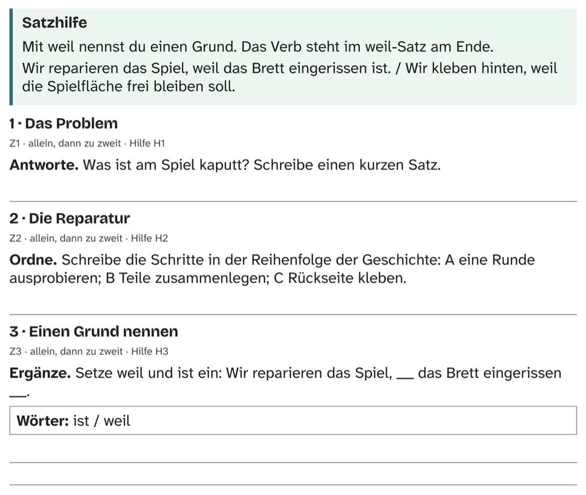 Bild in der Beschreibung des Unterrichtsmaterials DaZ A2: Ein Spiel bekommt eine zweite Chance – Comic, Aufgaben und Lösungen von PUSH #2