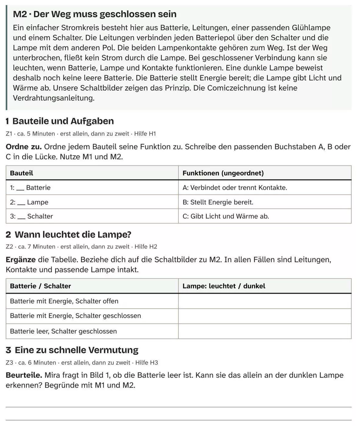 Bild in der Beschreibung des Unterrichtsmaterials Warum leuchtet