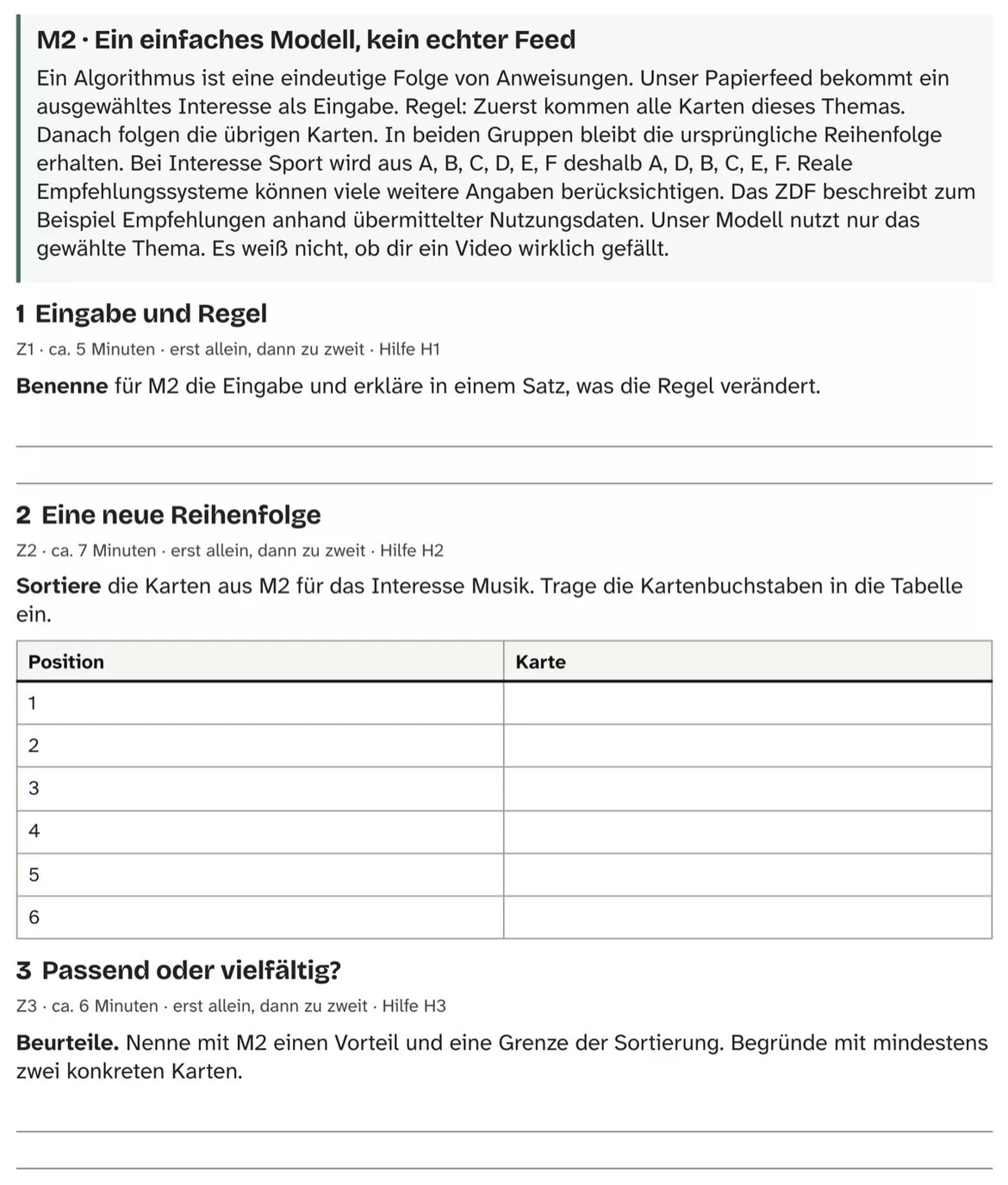 Bild in der Beschreibung des Unterrichtsmaterials Warum zeigt mein Feed das? Comic mit Aufgaben und Lösungen, Kl. 7–8 von PUSH #2