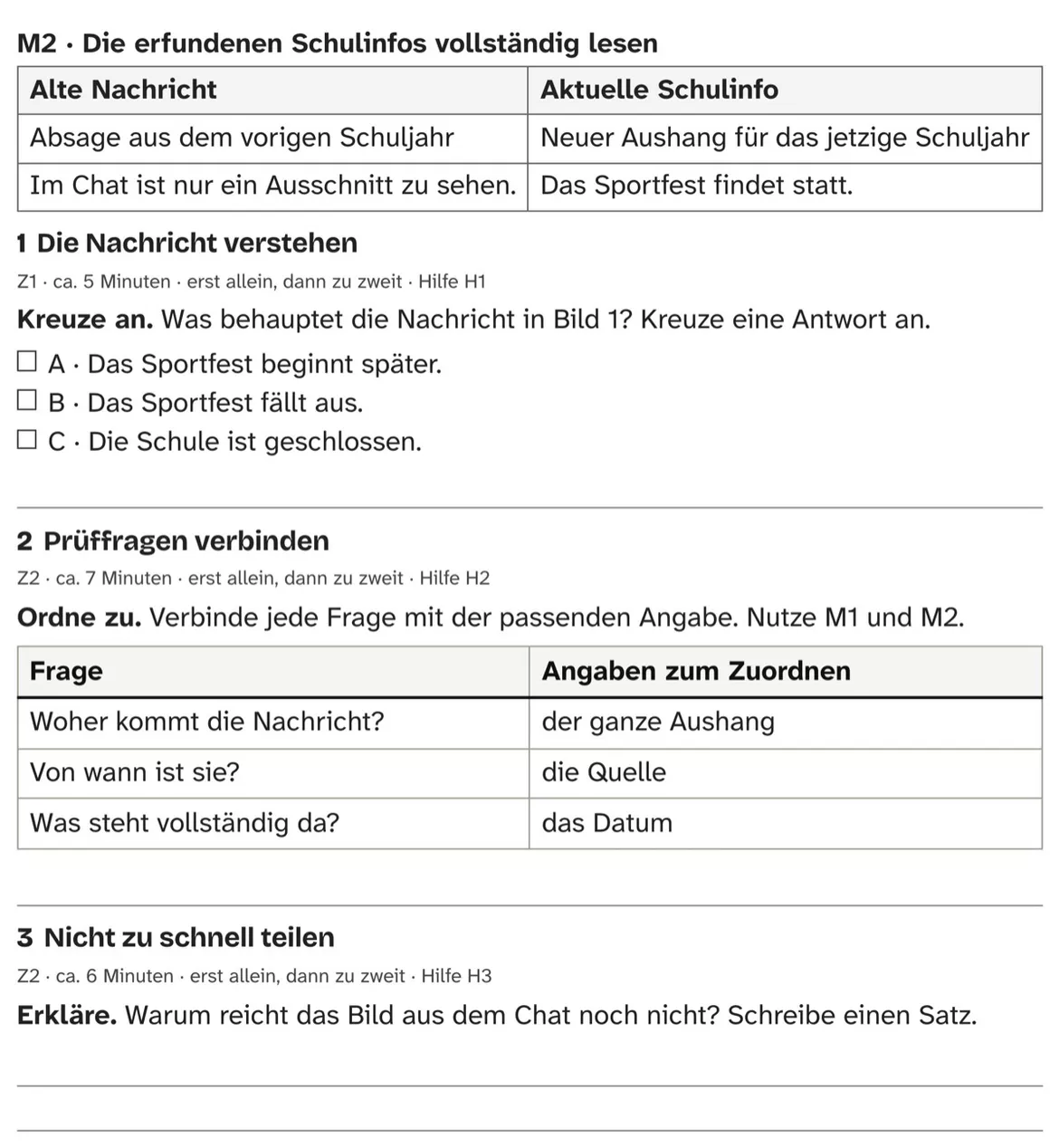 Bild in der Beschreibung des Unterrichtsmaterials Sportfest abgesagt?! Comic mit Aufgaben und Lösungen, Kl. 3–4 von PUSH #2