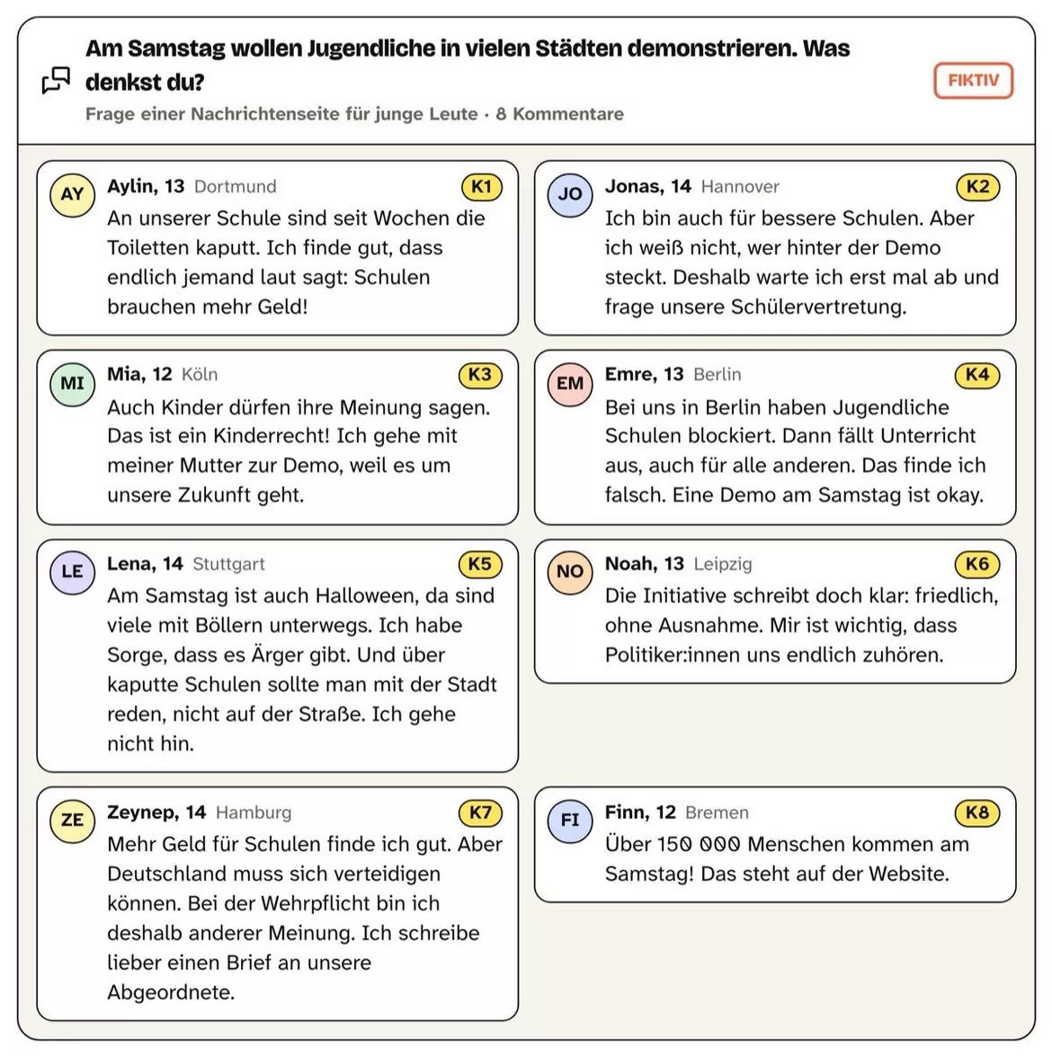 Bild in der Beschreibung des Unterrichtsmaterials Gen Z regelt – Jugendproteste in Deutschland: einfache Arbeitsblätter, Kl. 6–8 von PUSH #2