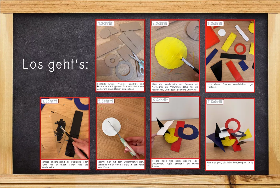 Bild in der Beschreibung des Unterrichtsmaterials Kunstprojekt - Bauhaus & Kandinsky: Pappskulpturen gestalten – mit Anleitung und Bewertungsbogen von Odd Bird & Company #2