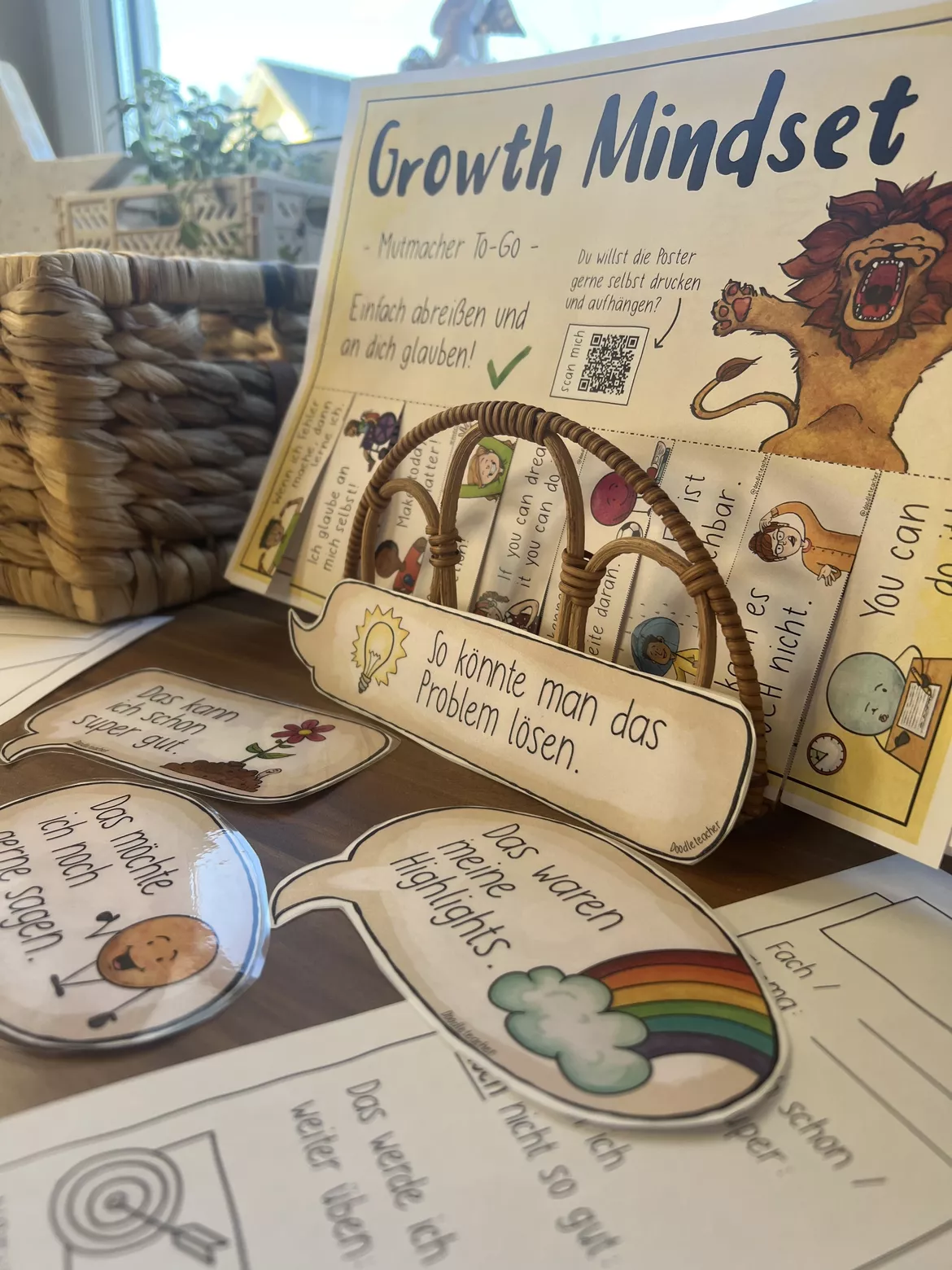 Bild in der Beschreibung des Unterrichtsmaterials Growth Mindset To-Go - Mutmacher Wachstumsdenken FREEBIE von Doodleteacher #2