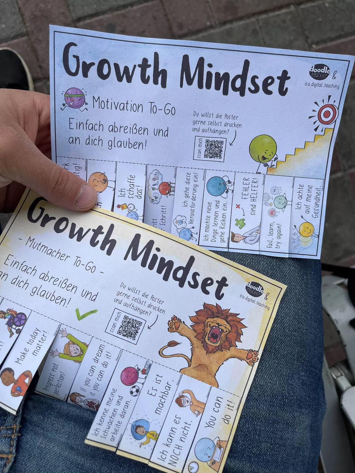 Bild in der Beschreibung des Unterrichtsmaterials Growth Mindset To-Go - Mutmacher Wachstumsdenken FREEBIE von Doodleteacher #1