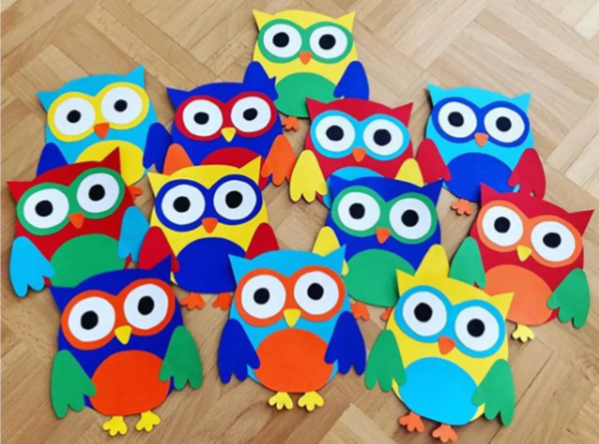 Bastelvorlage Eule – Unterrichtsmaterial im Fach Kunst