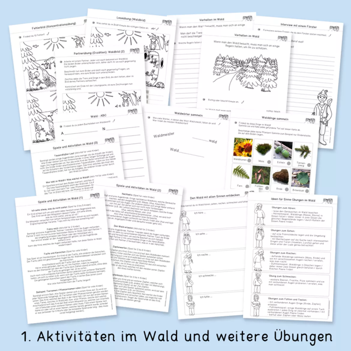 Bild in der Beschreibung des Unterrichtsmaterials Wald (Sachunterricht, Lernwerkstatt) von Grundschulatelier #2