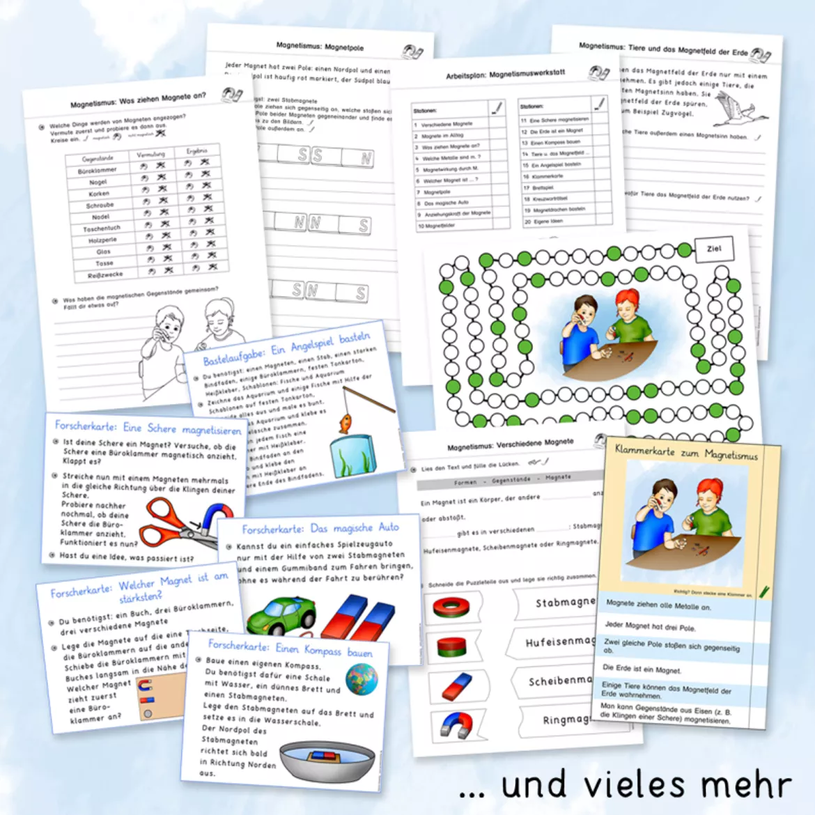 Bild in der Beschreibung des Unterrichtsmaterials Magnetismus (Sachunterricht, Lernwerkstatt) von Grundschulatelier #1