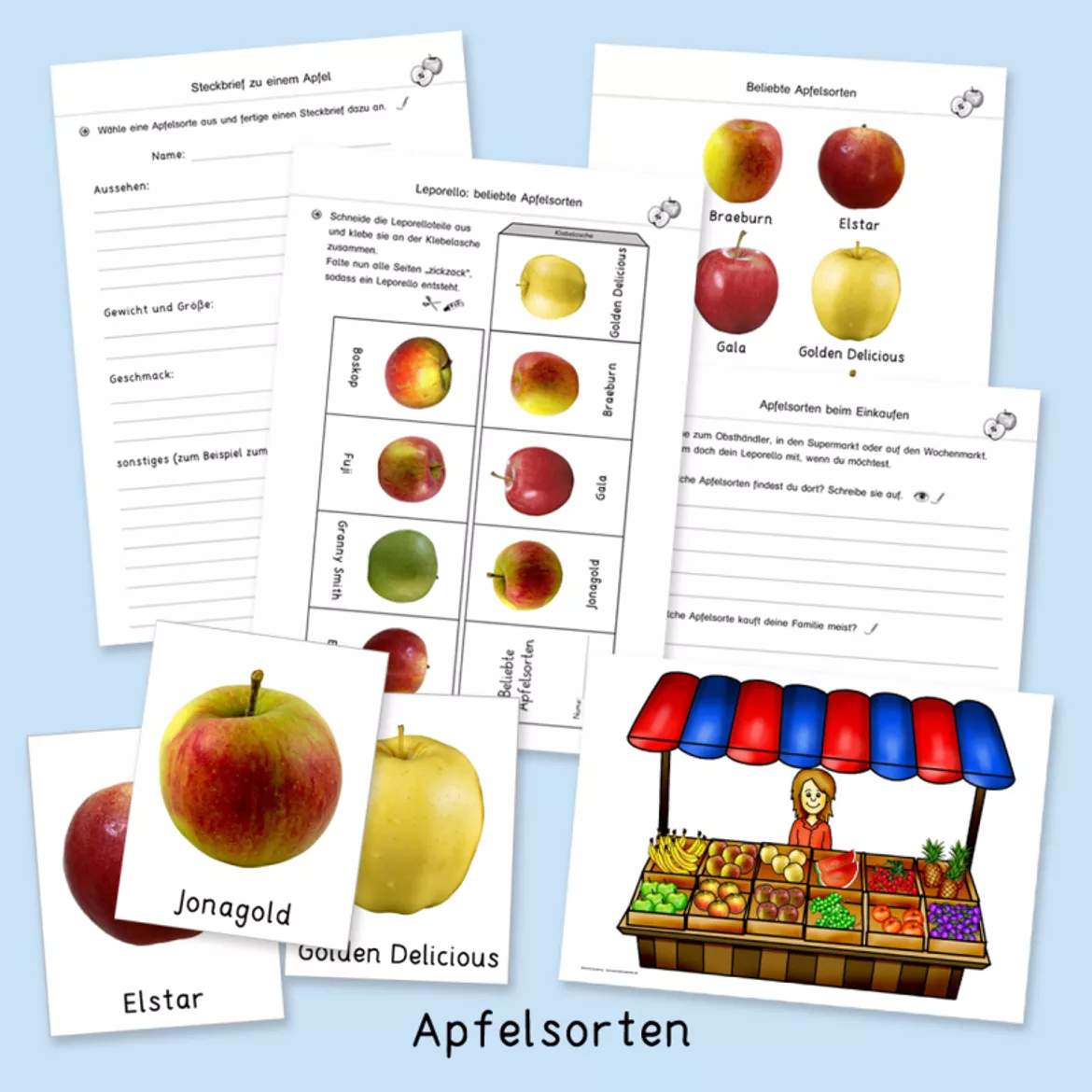 Bild in der Beschreibung des Unterrichtsmaterials Apfel (Herbst, Apfelwerkstatt, Sachunterricht) von Grundschulatelier #4