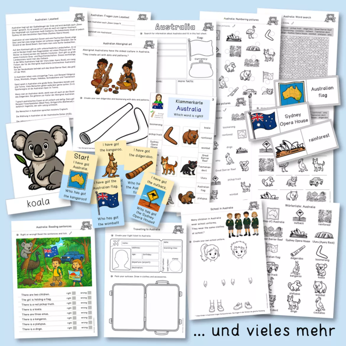 Bild in der Beschreibung des Unterrichtsmaterials Australia (Englisch, Grundschule, Australien) von Grundschulatelier #1
