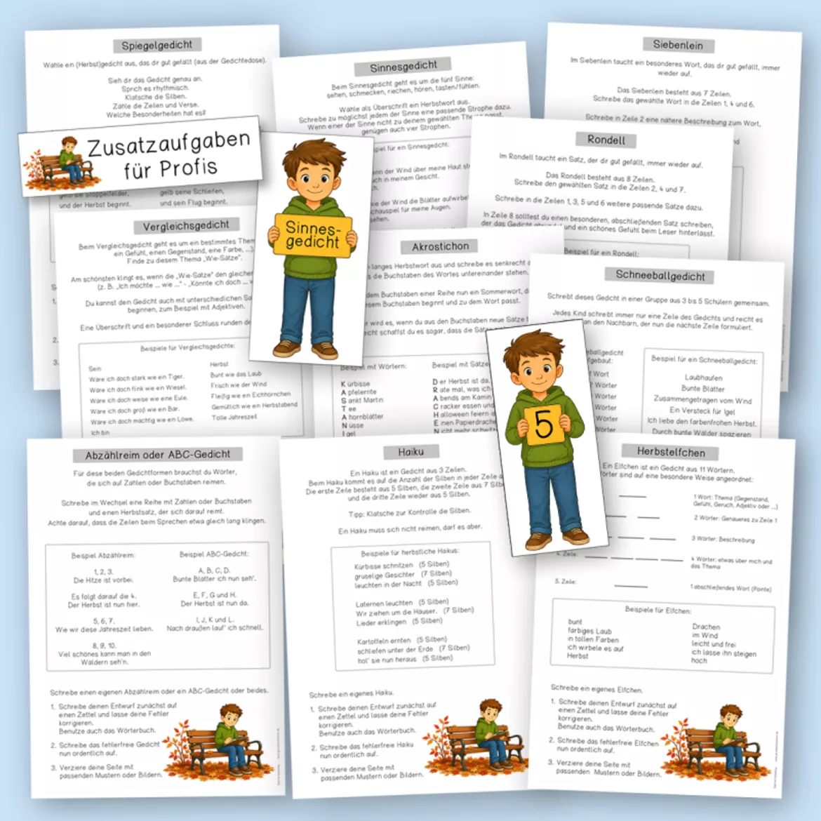 Bild in der Beschreibung des Unterrichtsmaterials Herbstgedichte schreiben (Stationen, Gedichtewerkstatt) von Grundschulatelier #1