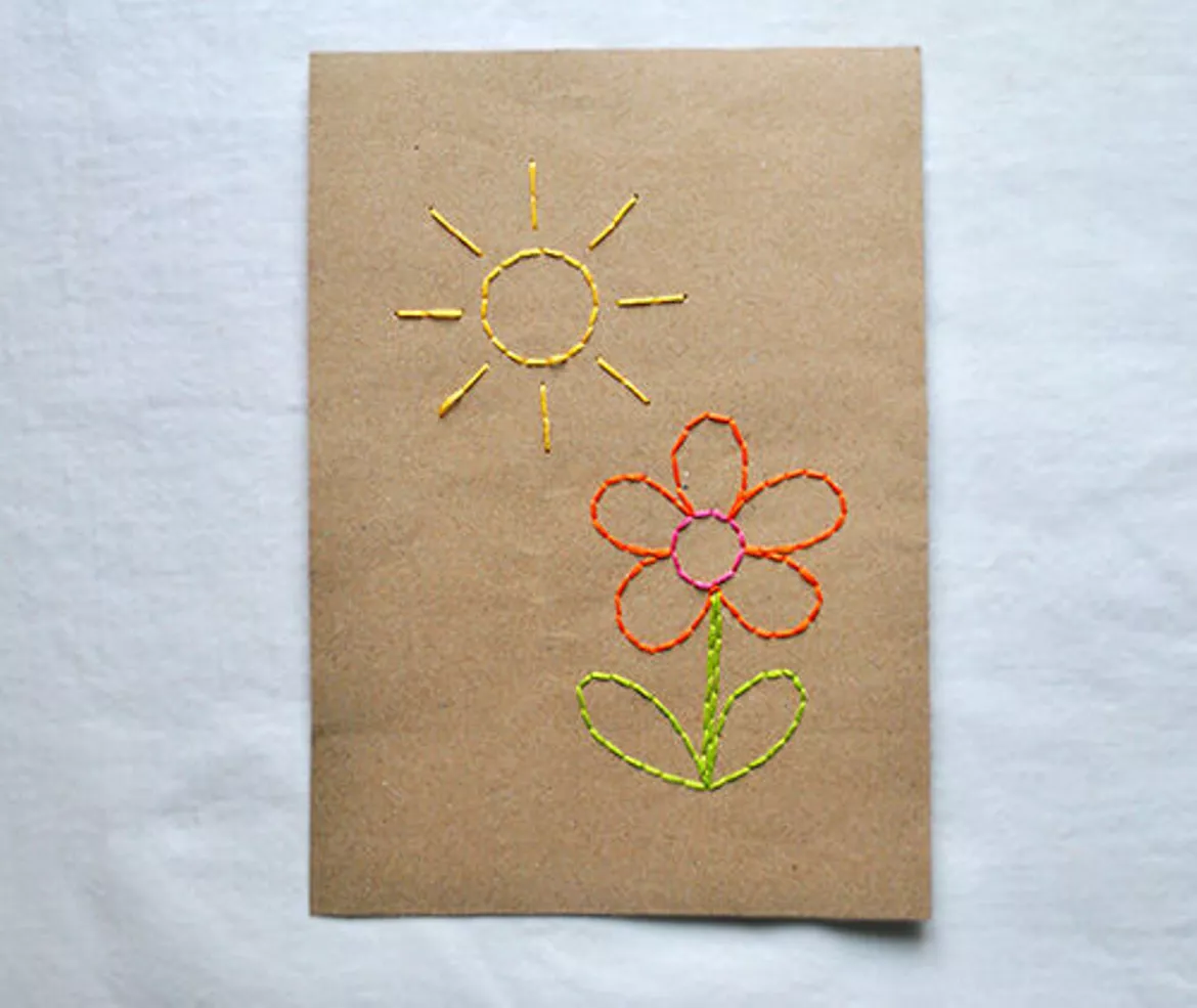 Bild in der Beschreibung des Unterrichtsmaterials Stickbilder Frühling - Stickvorlagen für Kinder von LABBÉ #9