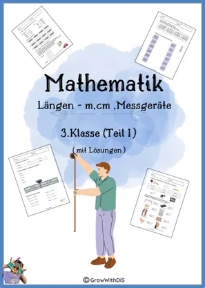 Bild in der Beschreibung des Unterrichtsmaterials Materialpaket Mathematik 3.Klasse Thema “Längen” 📐📏 von GrowWithDiS #1