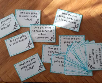 Bild in der Beschreibung des Unterrichtsmaterials Cards / Going-to Future von Mount Philosophy #1