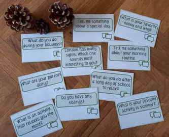 Bild in der Beschreibung des Unterrichtsmaterials Cards / Oral Exam Klasse 6 7 von Mount Philosophy #1