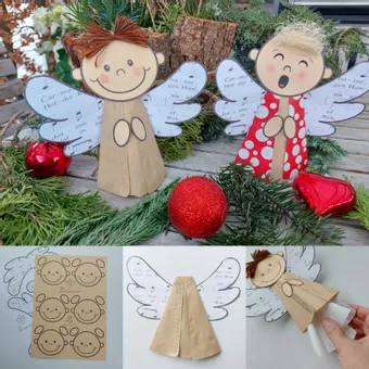 Bild in der Beschreibung des Unterrichtsmaterials Engel aus Kaffeefilter basteln Weihnachten Advent von Wolkenland.Graphics #1