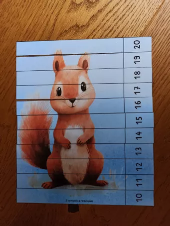 Bild in der Beschreibung des Unterrichtsmaterials Zählen mit 30 Puzzles von 10 - 20 von Lernspiele & Förderspiele #2