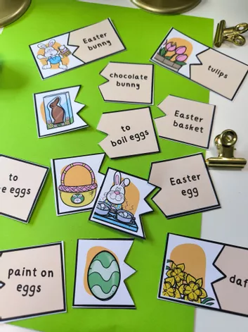 Bild in der Beschreibung des Unterrichtsmaterials Easter | Wortschatz | Puzzle Game von ms.doubtfire #2