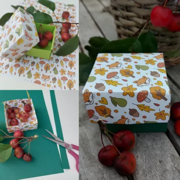 Bild in der Beschreibung des Unterrichtsmaterials Origami Musterpapier selbst drucken basteln im Herbst von Wolkenland.Graphics #1